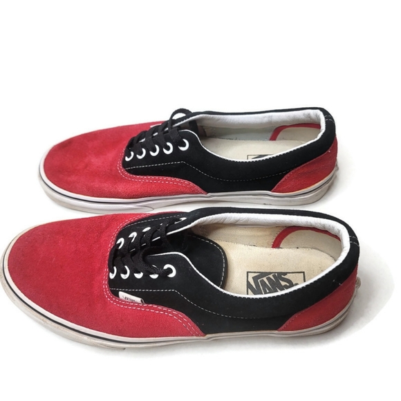 Vans era red and black suede low top sneakers 10.5 - Picture 5 of 9